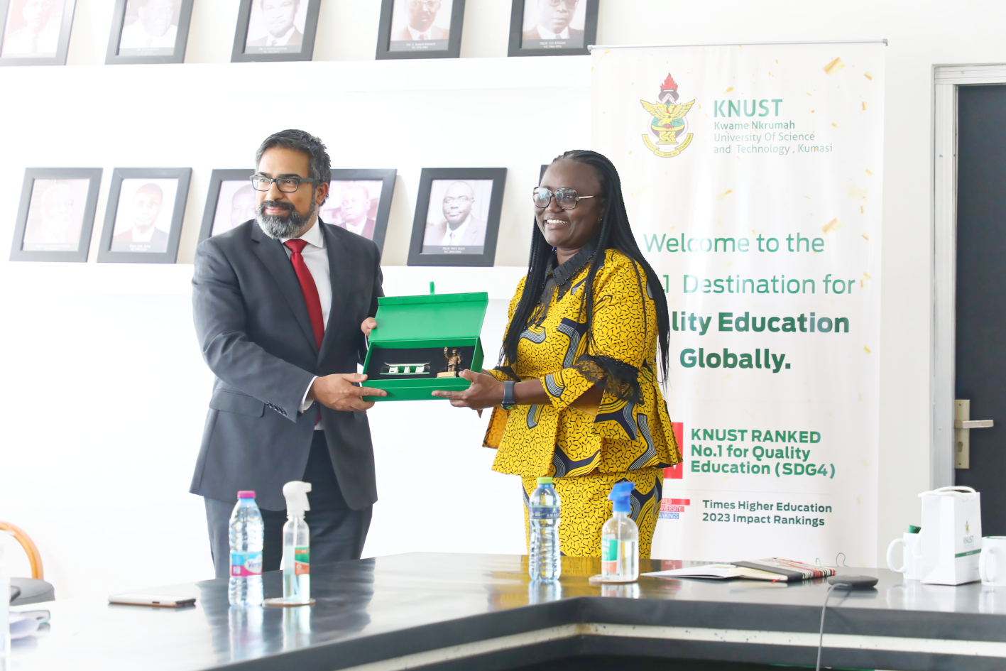 Kumar Iyer CMG, the Director General (DG), Economics, Science and Technology at the Foreign, Commonwealth and Development Office (FCDO), UK, and Prof. Mrs. Rita Akosua Dickson, Vice-Chancellor, KNUST