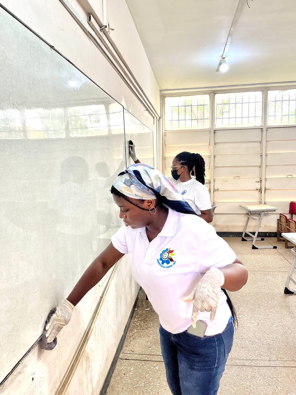 EWB-KNUST Enhances Learning with Whiteboard Cleaning Exercise