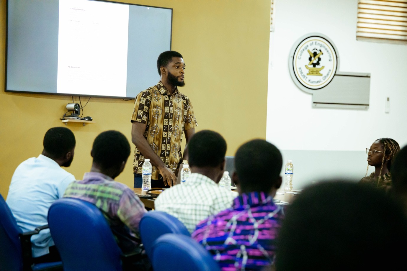 Stephen Owusu, President of the Ghana Engineering Students Association (GESA), chaired the meeting.