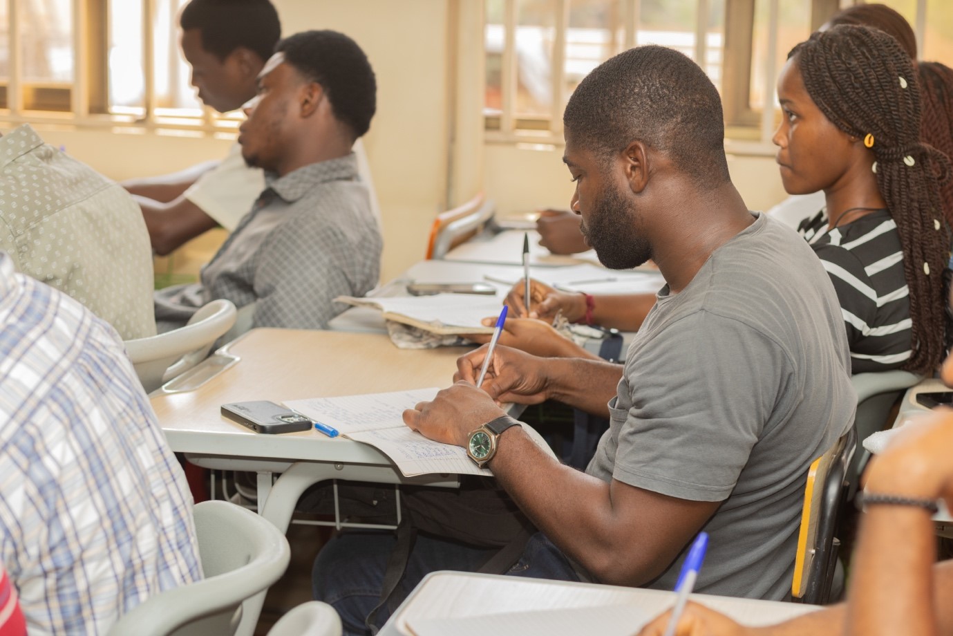 Students engaged in training exercises.