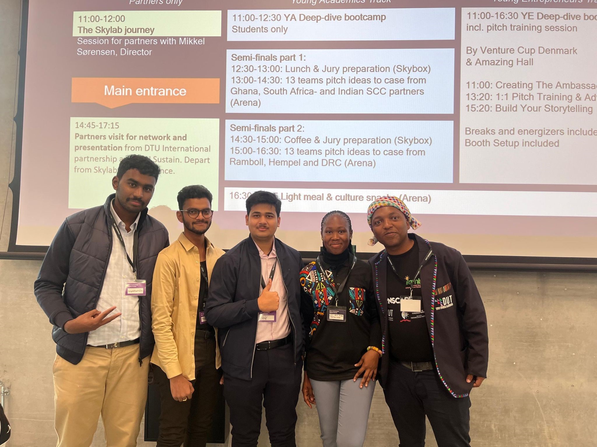 Nana Akua Konadu Agyeman-Gyebi (2nd from right) with innovators across the world