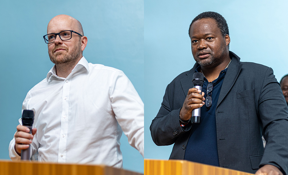 Mr. Marius Schmidt( R) and Mr. Hermann Bayala (L)