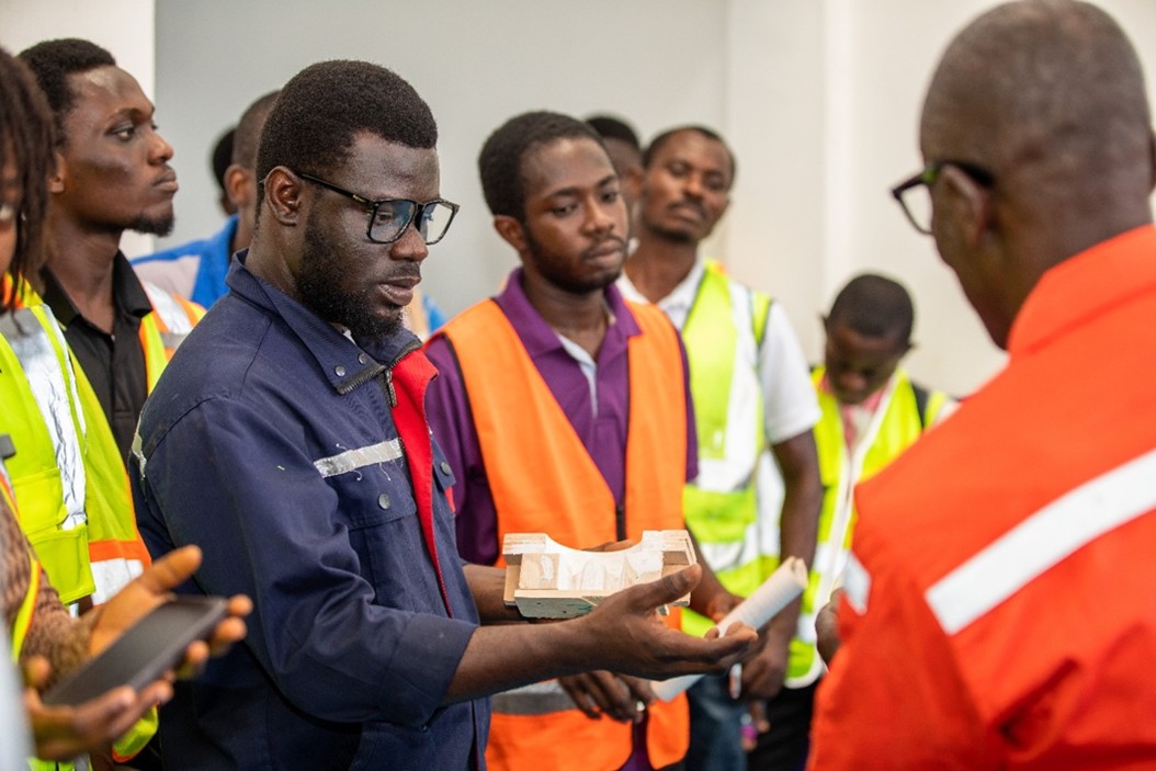 Students actively taking part in the hands-on training