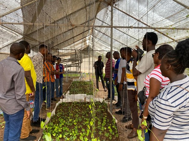 The West African Science Service Centre on Climate Change and Adapted Land Use (WASCAL) at KNUST College of Engineering embarked on an academic field trip to the WASCAL Competence Centre (CoC) in Ouagadougou, Burkina Faso. The study tour formed a key component of the Centre’s experiential learning framework for its postgraduate students. Fourteen (14) students from the sixth batch of the programme, representing various West African countries, participated in the tour. They were accompanied by the Scientific Coordinator, Dr. William Amponsah and the Office Manager, Dr. Ernestina Annan. The primary objectives were to familiarise students with the research infrastructure and data repositories at the CoC and to observe practical applications of climate, land-use, and agricultural research along the route to Ouagadougou. The delegation visited the CSIR-Savanna Agricultural Research Institute (SARI) in Tamale, Ghana, and was warmly received by the Institute’s Director, Dr Francis Kusi, the Deputy Director, Dr Joseph Adjebeng-Danquah, and other senior staff. Following formal introductions, Dr. Adjebeng-Danquah delivered a technical presentation highlighting SARI’s contributions to crop and land management research in Northern Ghana. Key focus areas included enhancing resilience to pests and diseases, climate adaptation strategies, and improving food security through the development of improved crop varieties. The team also toured SARI’s laboratories and screen-house facilities, where ongoing research on yam breeding, Fonio cultivation, and tomato production was demonstrated.   The tour proceeded to a WASCAL climate research station in Bolgatanga, part of a network of stations within the Vea Research Basin under the WASCAL Competence Centre. Dr. Guug Samuel, Coordinator for basin research data collection and management, guided the delegation through the operations of the Eddy Covariance (EC) tower station. This tower measures vertical fluxes of key greenhouse gases (GHGs)—including carbon dioxide, methane, and water vapo